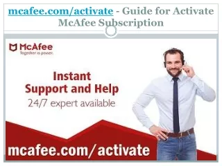 mcafee com activate guide for activate mcafee subscription