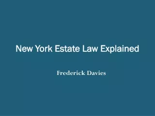 New York Estate Law Explained