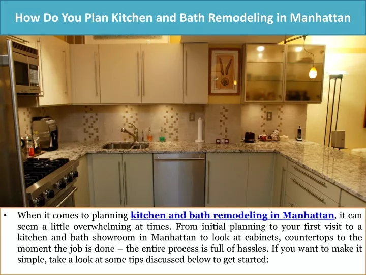 how do you plan kitchen and bath remodeling in manhattan