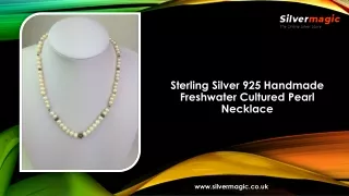 Sterling Silver 925 Handmade Freshwater Cultured Pearl Necklace