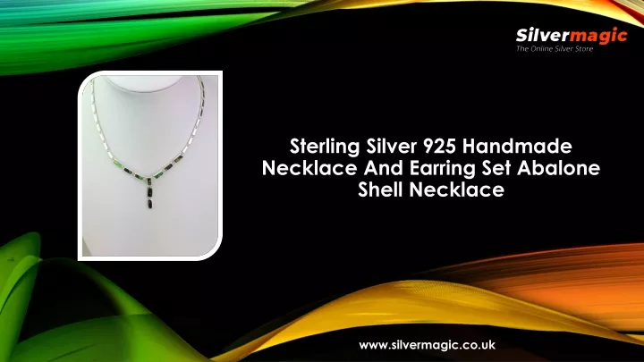 sterling silver 925 handmade necklace and earring