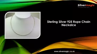 Sterling Silver 925 Rope Chain Neckalce