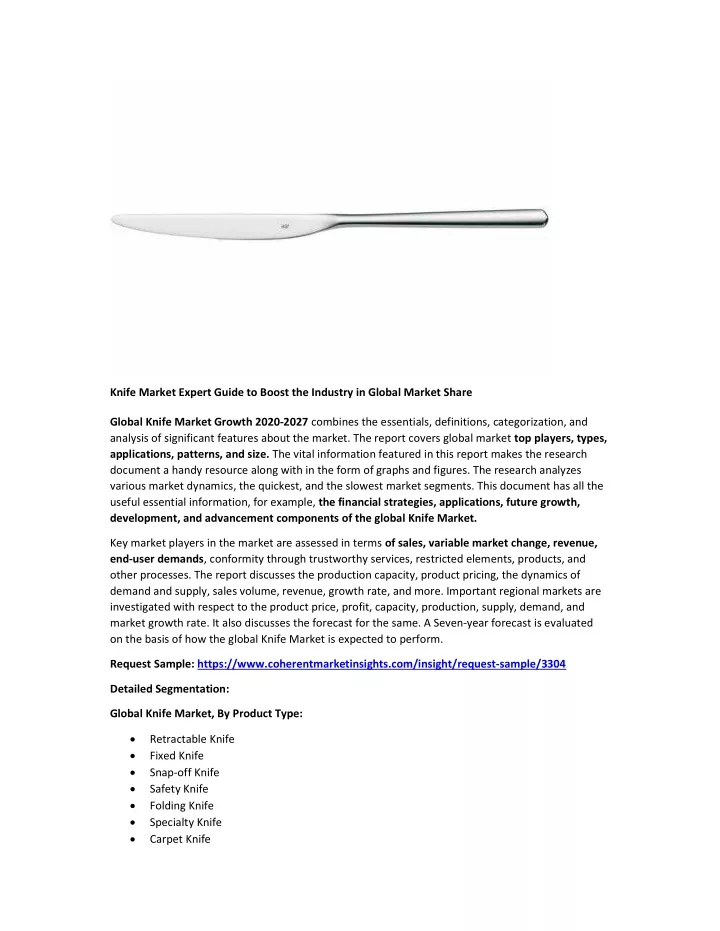 knife market expert guide to boost the industry