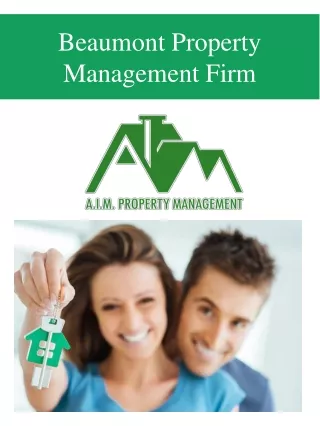 Beaumont Property Management Firm