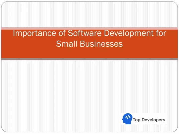 importance of software development for small businesses