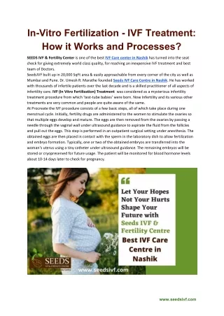 in vitro fertilization ivf treatment how it works