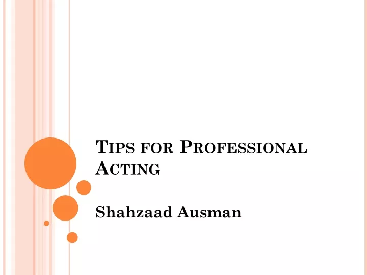 tips for professional acting