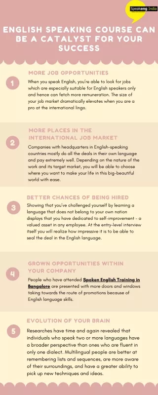 english speaking course can be a catalyst