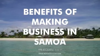 benefits of making business in samoa