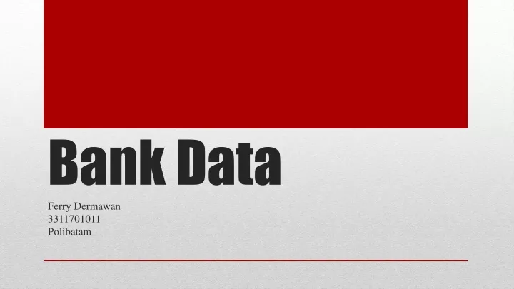 bank data