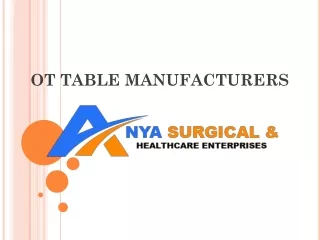 Top Leading OT Table Manufacturers