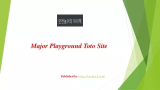 Major Playground Toto Site