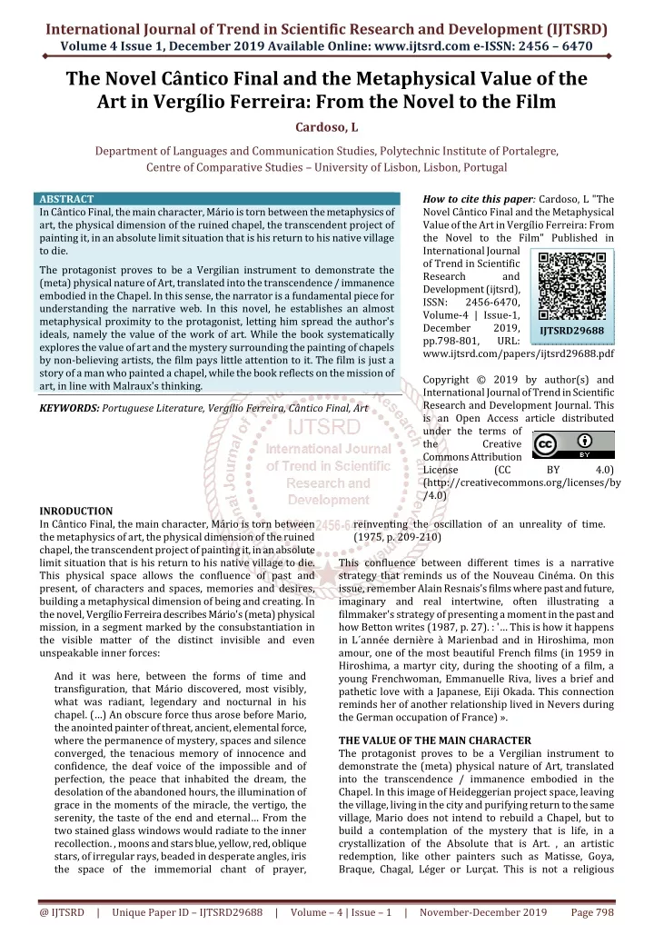 international journal of trend in scientific