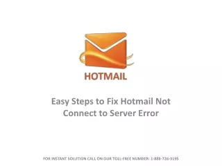 easy steps to fix hotmail not connect to server error