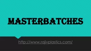 masterbatches