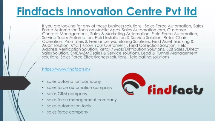 findfacts innovation centre pvt ltd