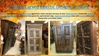 vintage carved e clectic d esigns armoire