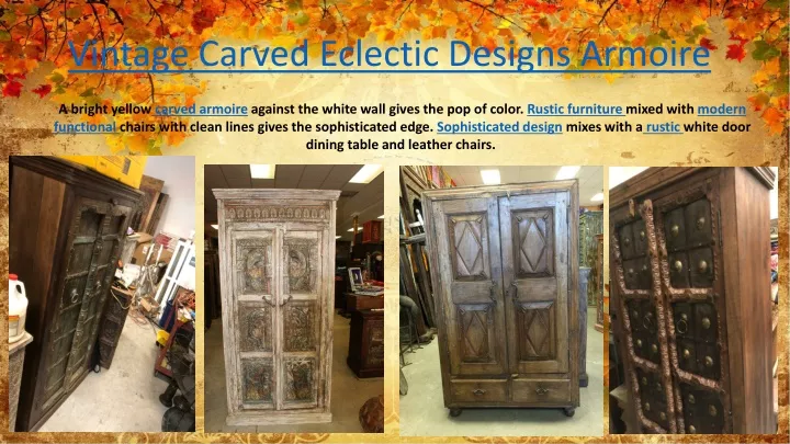 vintage carved e clectic d esigns armoire
