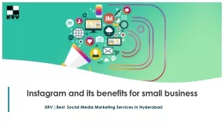 Instagram and its benefits for small business | KRV Guru