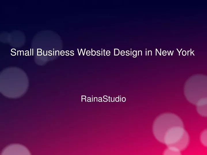 small business website design in new york