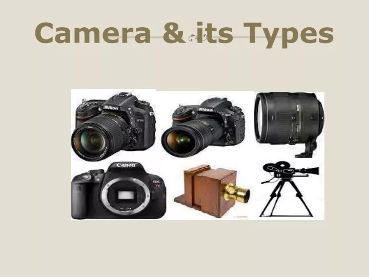 camera its types