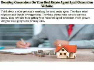 boosting conversions on your real estate agent