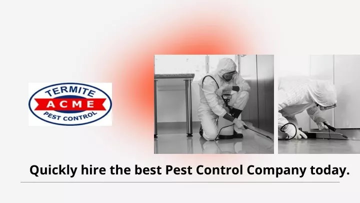 quickly hire the best pest control company today