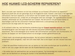 Huawei reparatie Service Nederland meest vertrouwde online serviceprovider