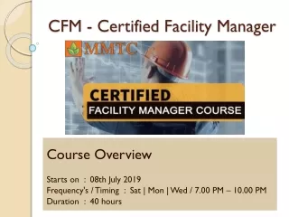 cfm certified facility manager