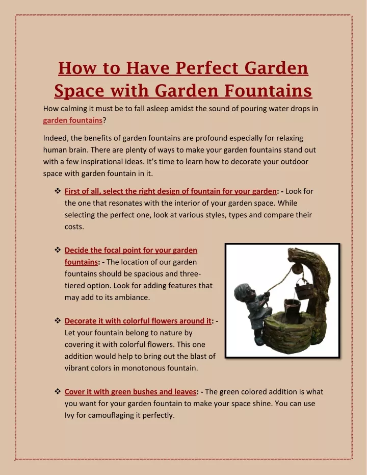 how to have perfect garden space with garden