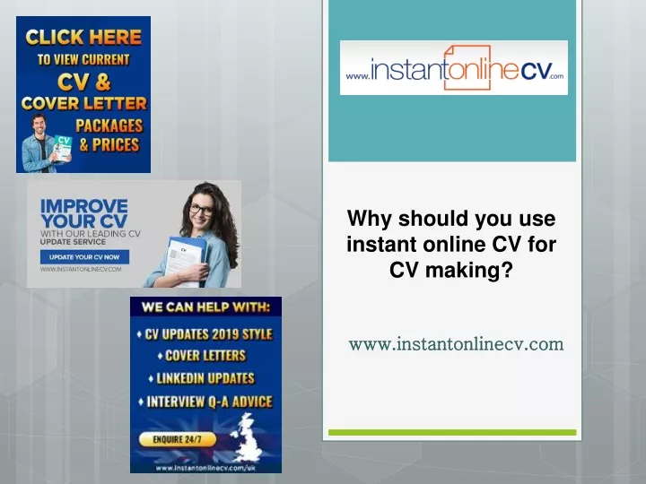 why should you use instant online cv for cv making