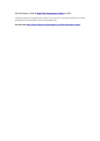 hire developers coder expert hire programmers