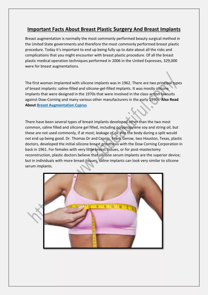 important facts about breast plastic surgery