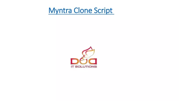 myntra clone script