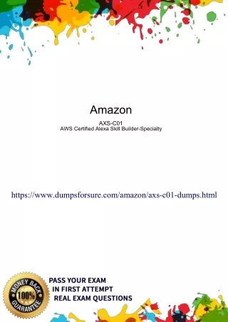 Pass Your Amazon AXS-C01 Exam In First Attempt - AXS-C01 Dumps PDF
