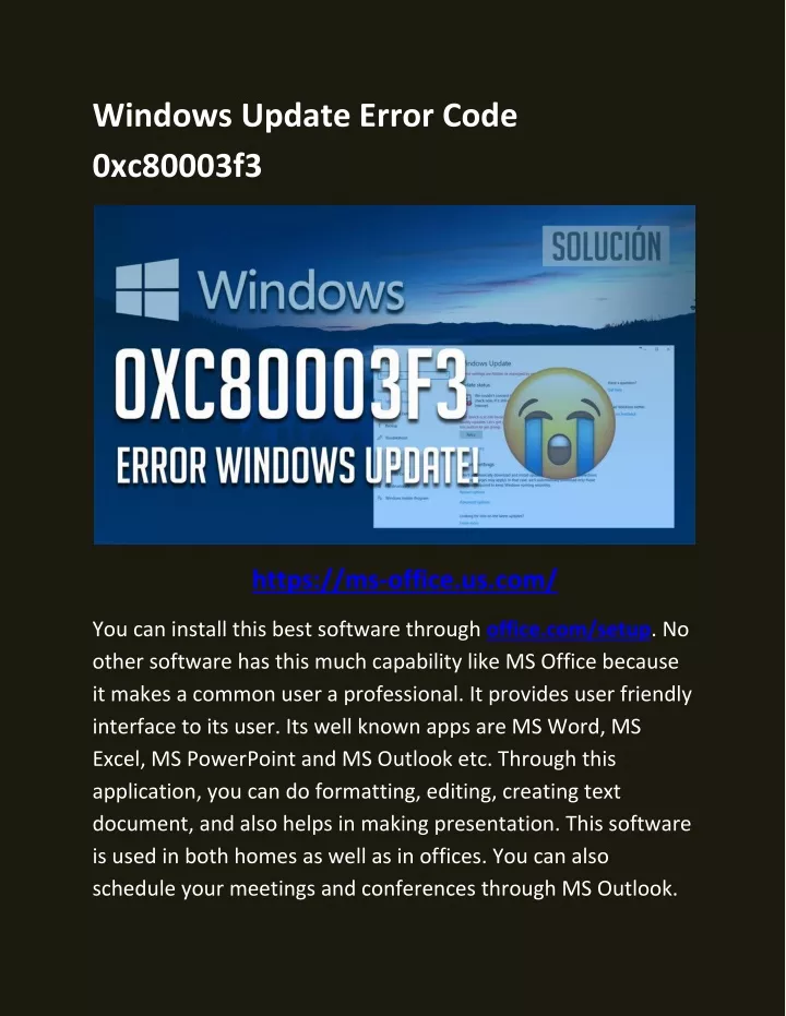 windows update error code 0xc80003f3