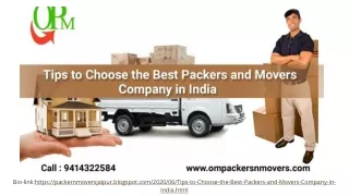 5 Tips to Choose the Best Packers and Movers Company in India