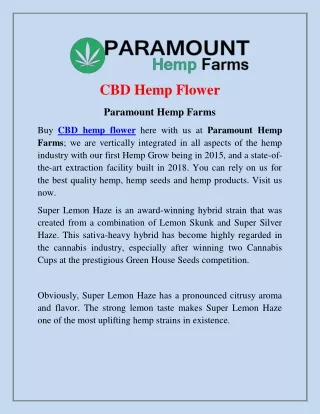 cbd hemp flower