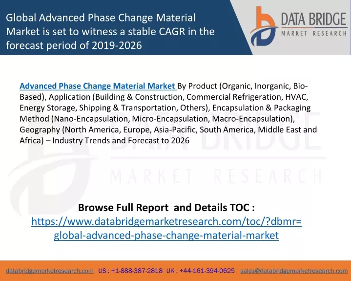 global advanced phase change material market
