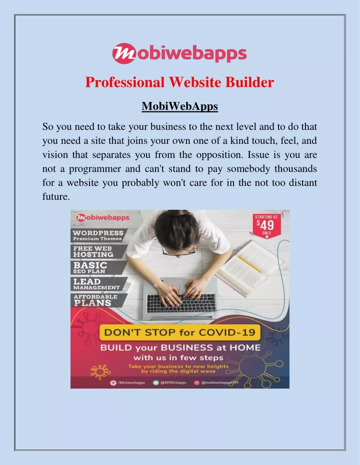professional website builder