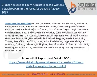 global aerospace foam market is set to witness