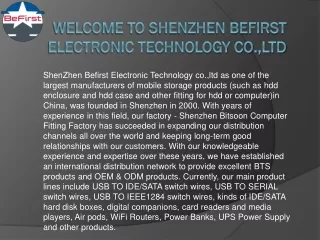 Welcome to ShenZhen Befirst Electronic Technology co.,ltd