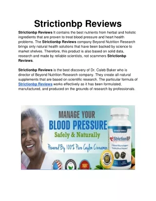 strictionbp reviews strictionbp reviews