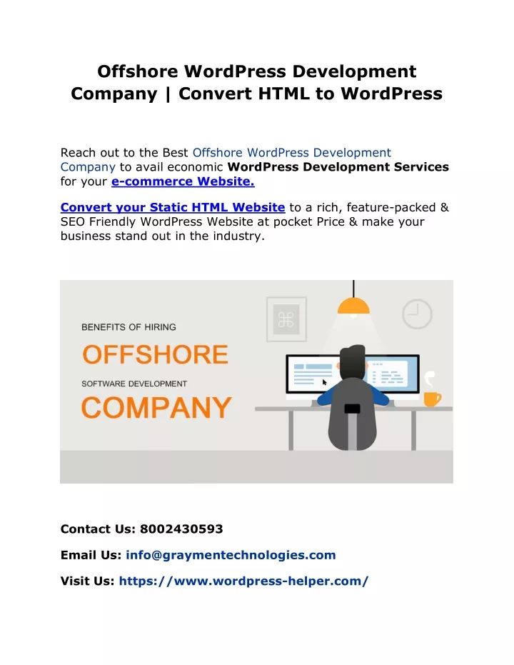 offshore wordpress development company convert