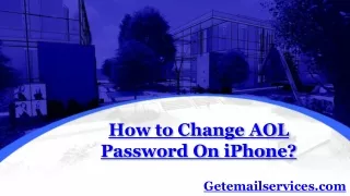 How to Change AOL Password On iPhone?