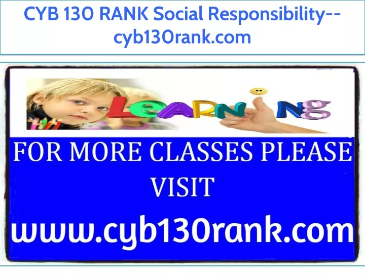 cyb 130 rank social responsibility cyb130rank com