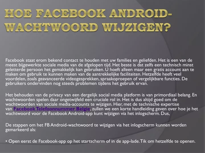 hoe facebook android wachtwoord wijzigen