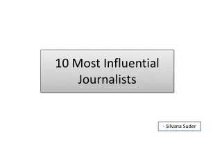 Silvana Suder: Most influential journalists