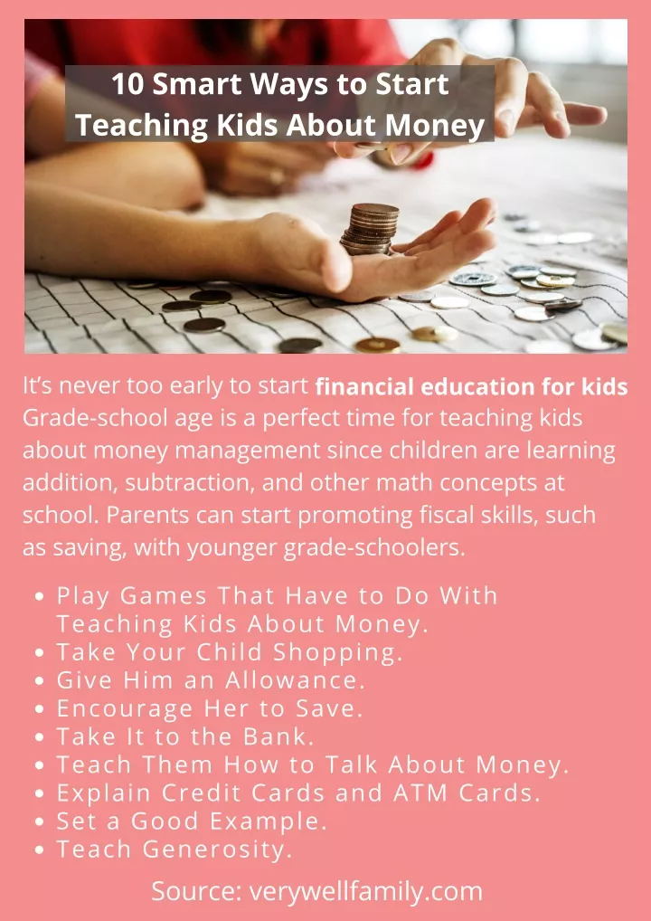 10 smart ways to start teaching kids about money