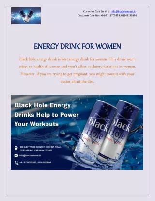 Energy Drink For Women
